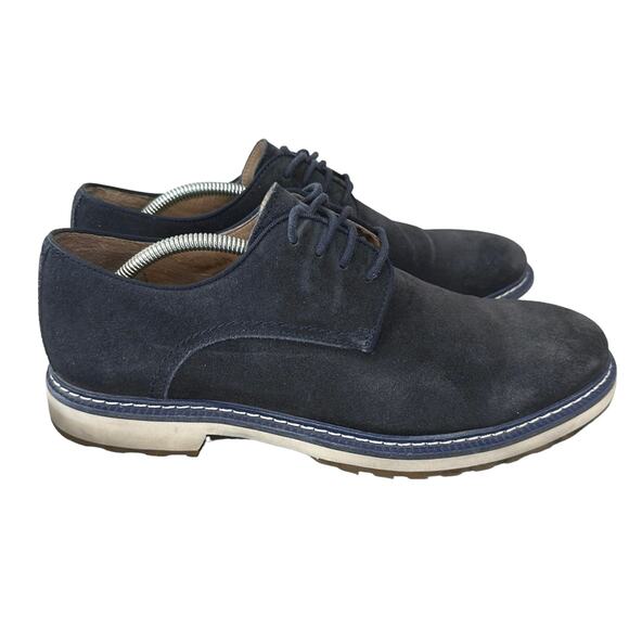 1901 nubuck  navy suede topstitching partial gum sole size 9.5.lace up - Picture 1 of 8